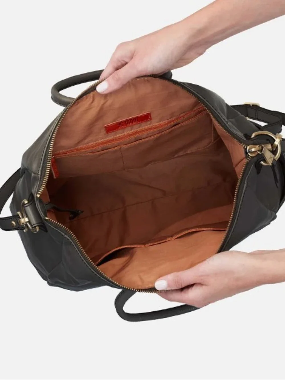 NWT Hobo Sheila Large Satchel - Polished Black
